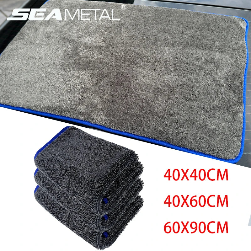 SEAMETAL High-end Car Wash Microfiber Twisted Towel Super Absorbent
