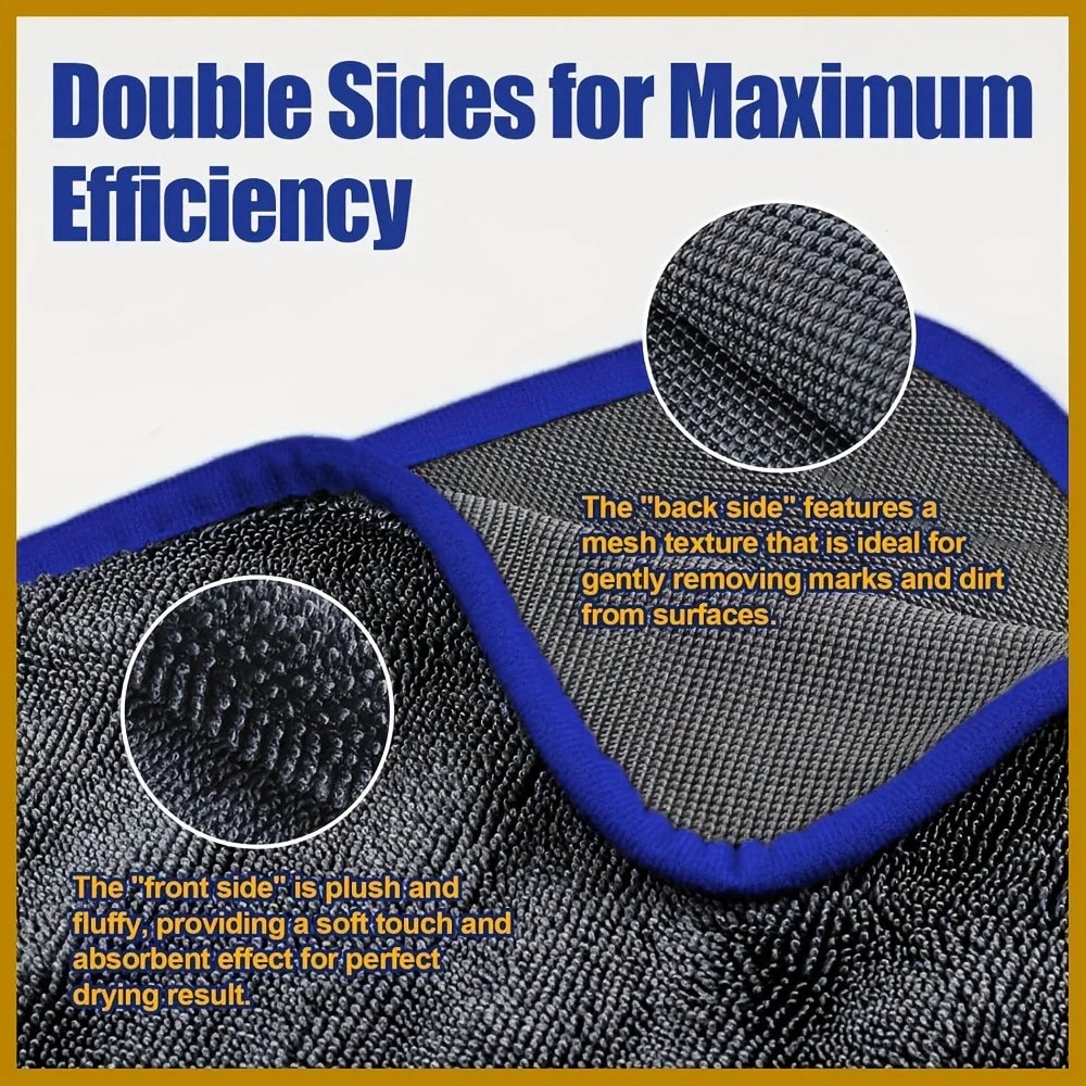 SEAMETAL High-end Car Wash Microfiber Twisted Towel Super Absorbent