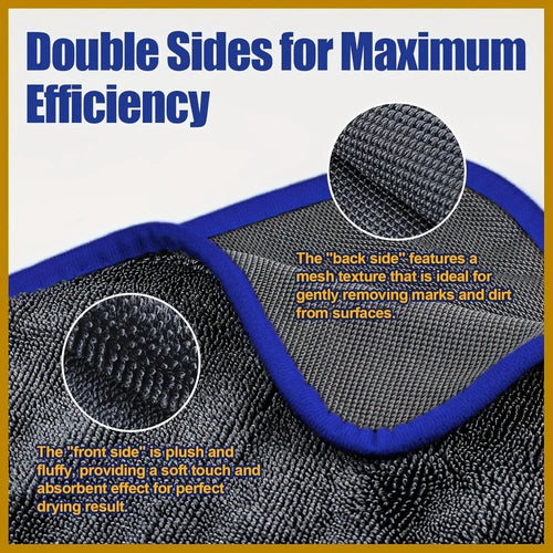 SEAMETAL High-end Car Wash Microfiber Twisted Towel Super Absorbent